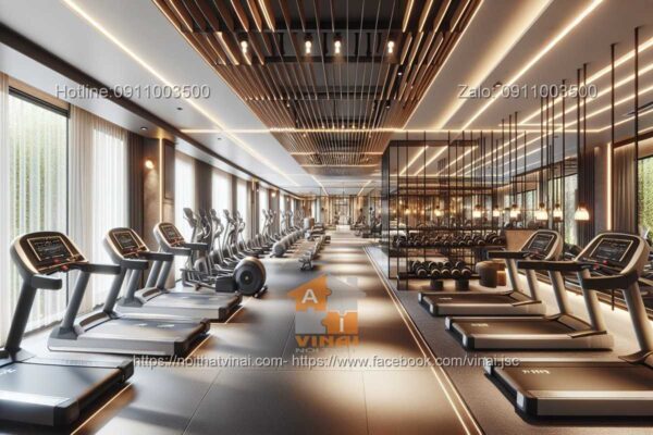 Mẫu thiết kế nội thất phòng gym 9