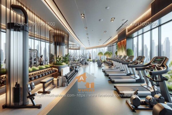 Mẫu thiết kế nội thất phòng gym khách sạn 1