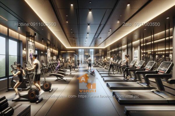 Mẫu thiết kế nội thất phòng gym khách sạn 10