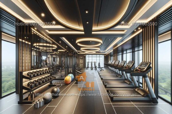 Mẫu thiết kế nội thất phòng gym khách sạn 2