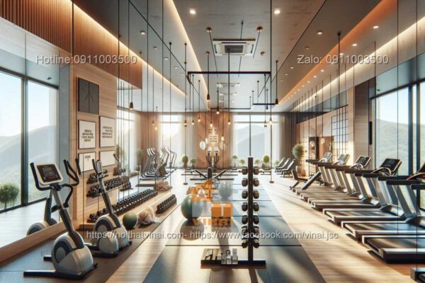 Mẫu thiết kế nội thất phòng gym tiện nghi thoải mái 1