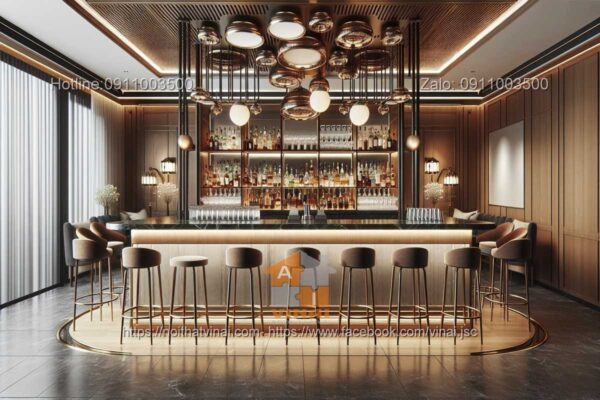 Mẫu thiết kế nội thất quán bar trong khách sạn 11
