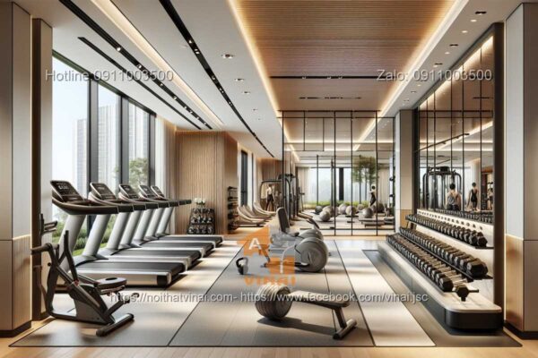 Mẫu thiết kế phòng gym 1