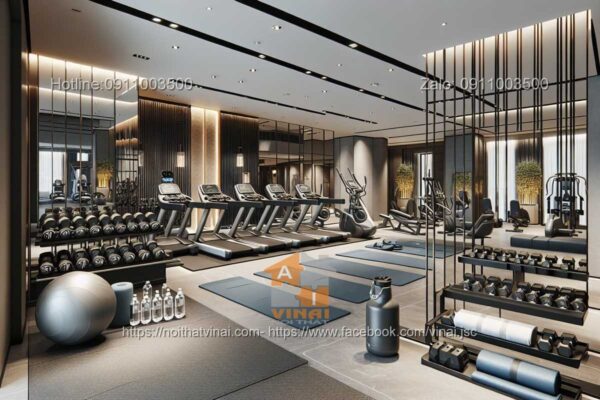 Mẫu thiết kế phòng gym 9