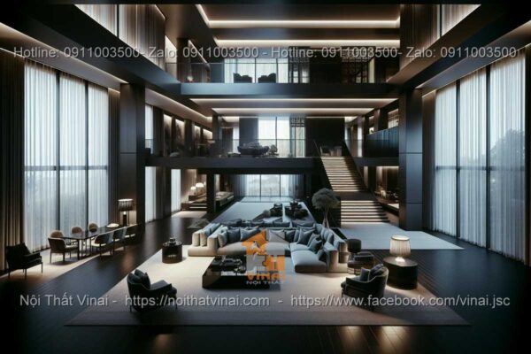 Mẫu thiết kế phòng khách biệt thự phong cách Modern Luxury 11