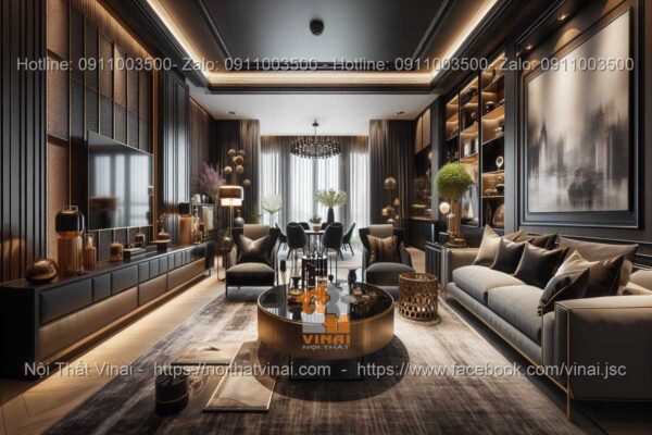 Mẫu thiết kế phòng khách biệt thự phong cách Modern Luxury 14