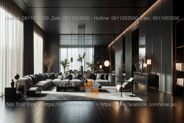Mẫu thiết kế phòng khách biệt thự phong cách Modern Luxury 18