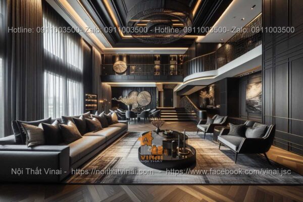 Mẫu thiết kế phòng khách biệt thự phong cách Modern Luxury 20