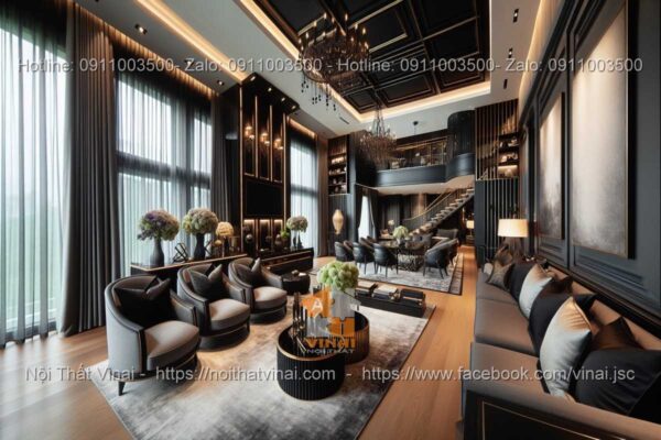 Mẫu thiết kế phòng khách biệt thự phong cách Modern Luxury 21