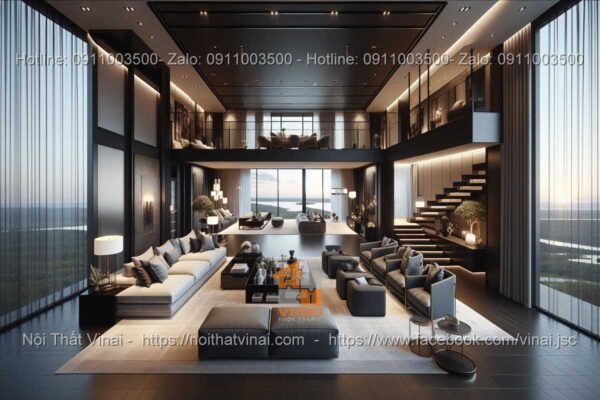Mẫu thiết kế phòng khách biệt thự phong cách Modern Luxury 6