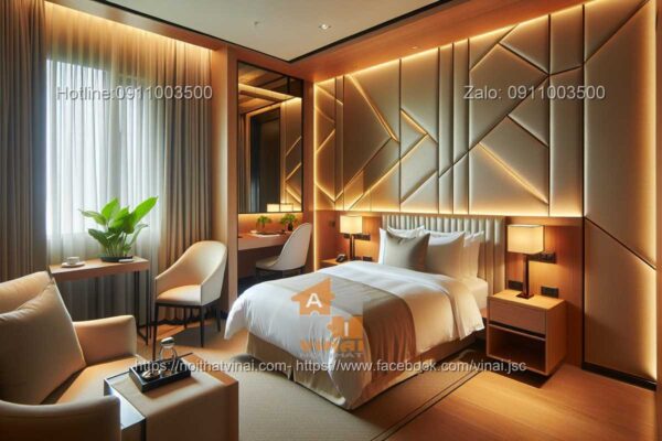 Mẫu thiết kế phòng ngủ đơn khách sạn 5 sao 12