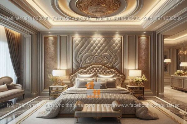 Mẫu thiết kế phòng ngủ luxury gam màu trung tính 12