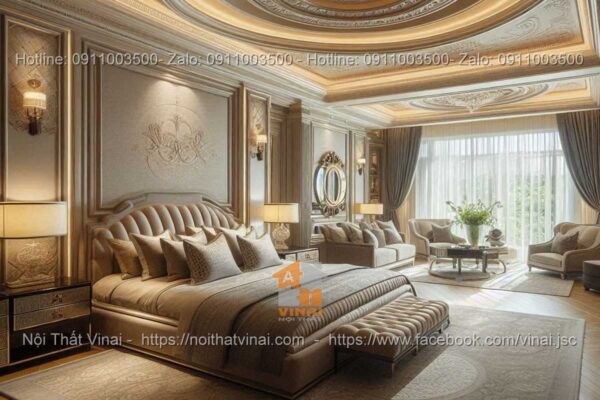 Mẫu thiết kế phòng ngủ luxury gam màu trung tính 4