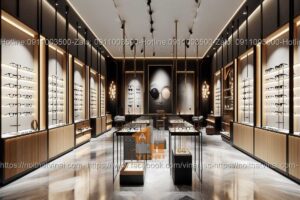 Mẫu thiết kế shop kính mắt sang trọng 22