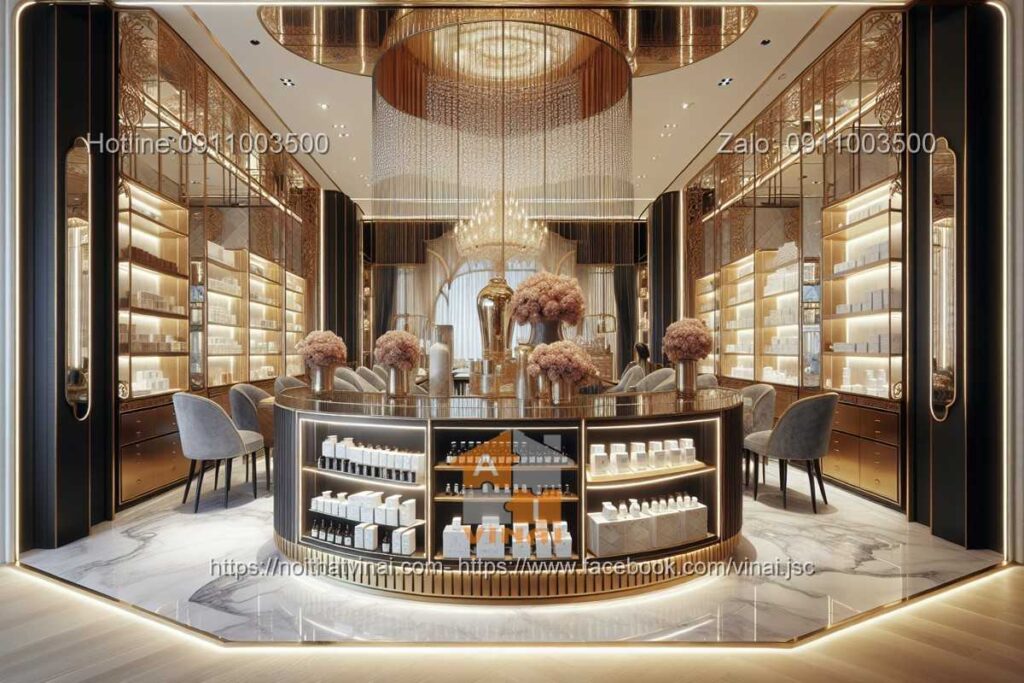 Mẫu thiết kế thi công nội thất cửa hàng thuốc 1