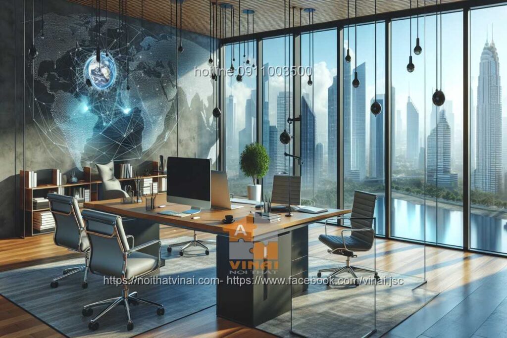 Mẫu thiết kế văn phòng làm việc nhỏ quy mô dưới 20 người 10