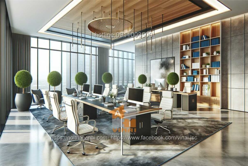 Mẫu thiết kế văn phòng làm việc nhỏ quy mô dưới 20 người 11