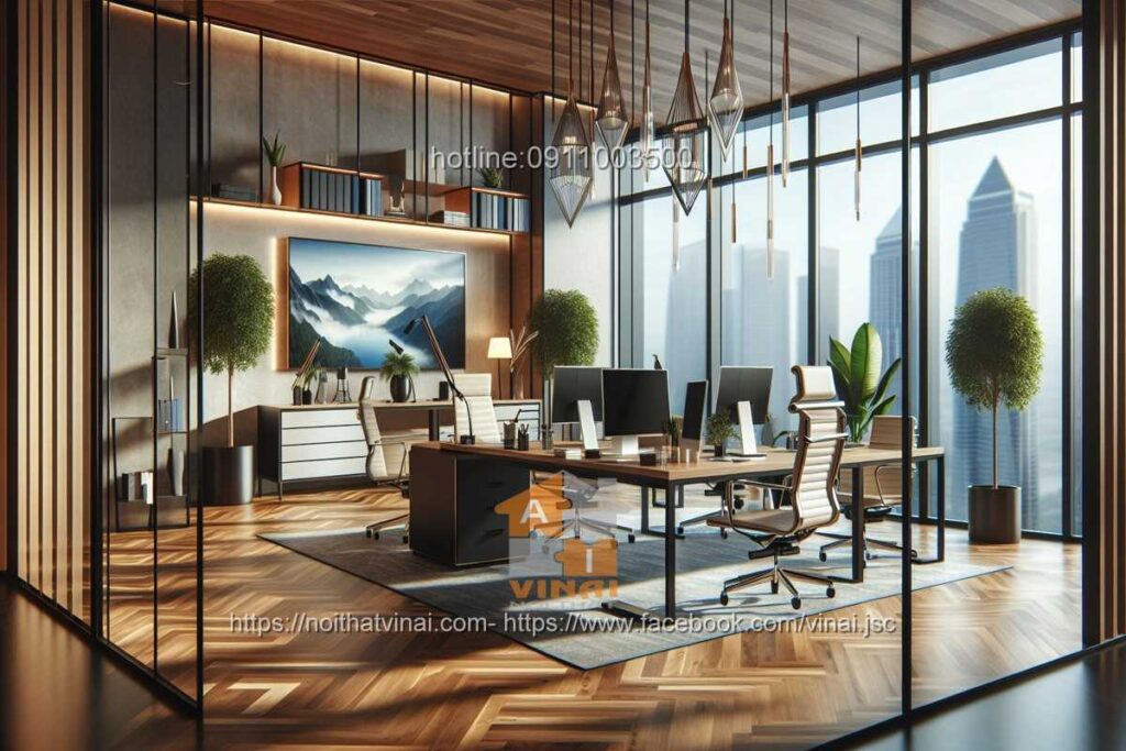 Mẫu thiết kế văn phòng làm việc nhỏ quy mô dưới 20 người 13