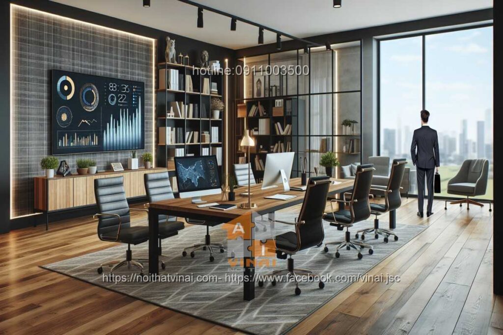 Mẫu thiết kế văn phòng làm việc nhỏ quy mô dưới 20 người 22