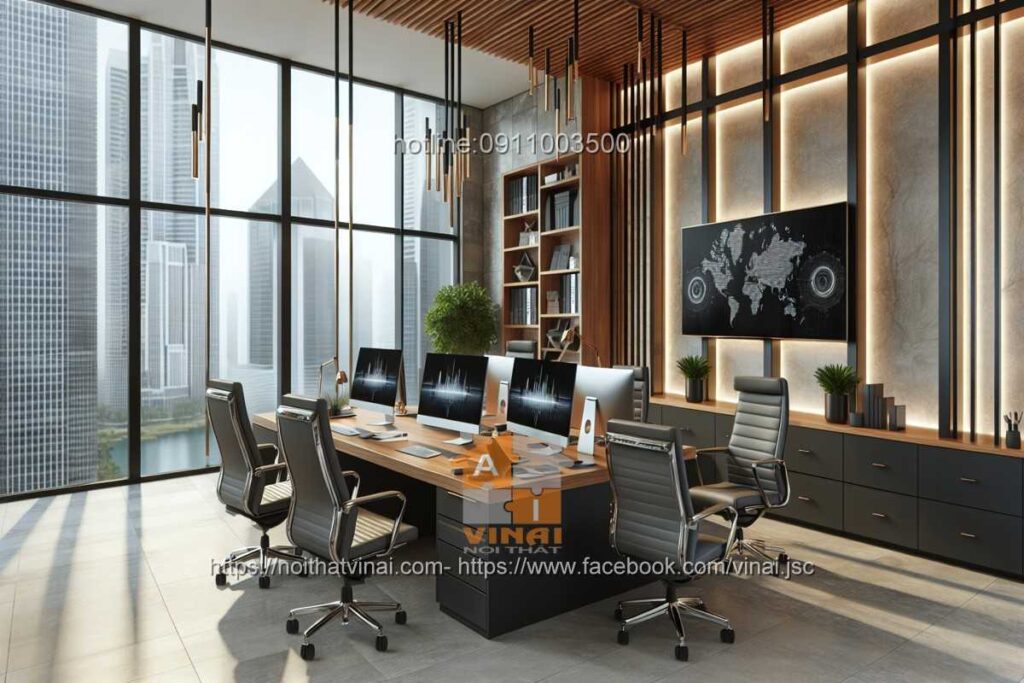 Mẫu thiết kế văn phòng làm việc nhỏ quy mô dưới 20 người 26