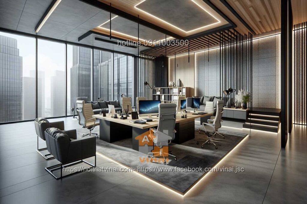 Mẫu thiết kế văn phòng làm việc nhỏ quy mô dưới 20 người 29