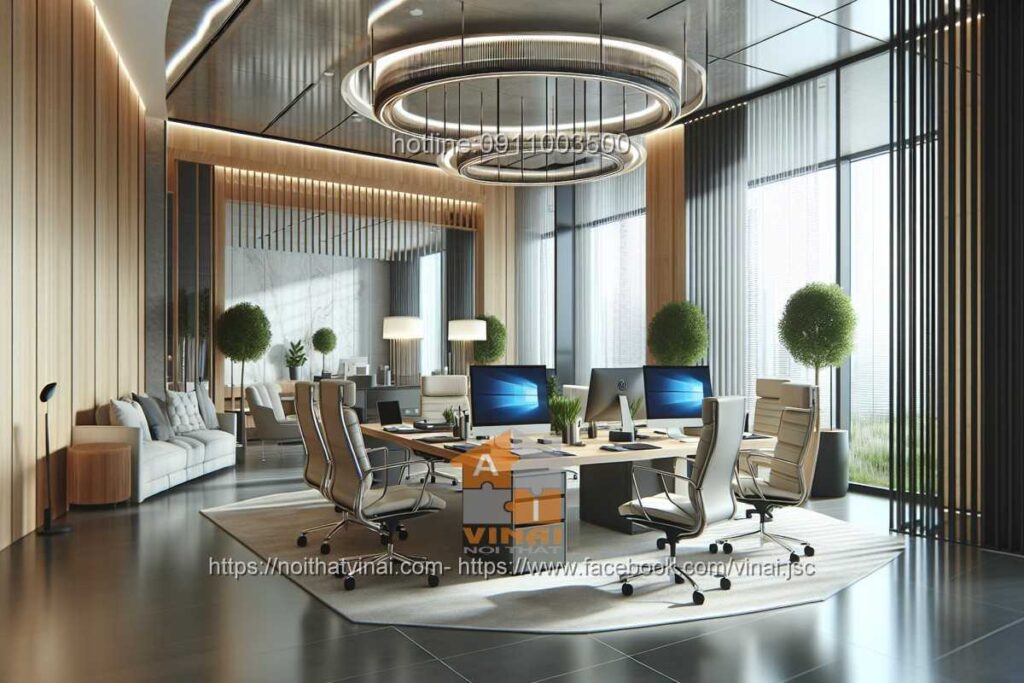 Mẫu thiết kế văn phòng làm việc nhỏ quy mô dưới 20 người 3