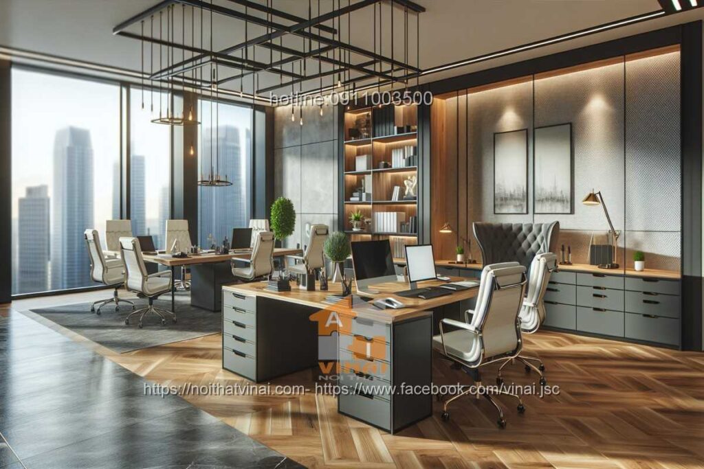 Mẫu thiết kế văn phòng làm việc nhỏ quy mô dưới 20 người 34