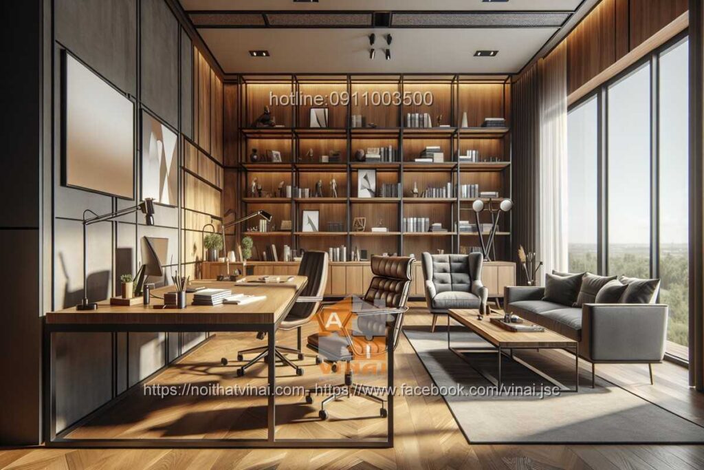 Mẫu thiết kế văn phòng làm việc nhỏ quy mô dưới 20 người 40