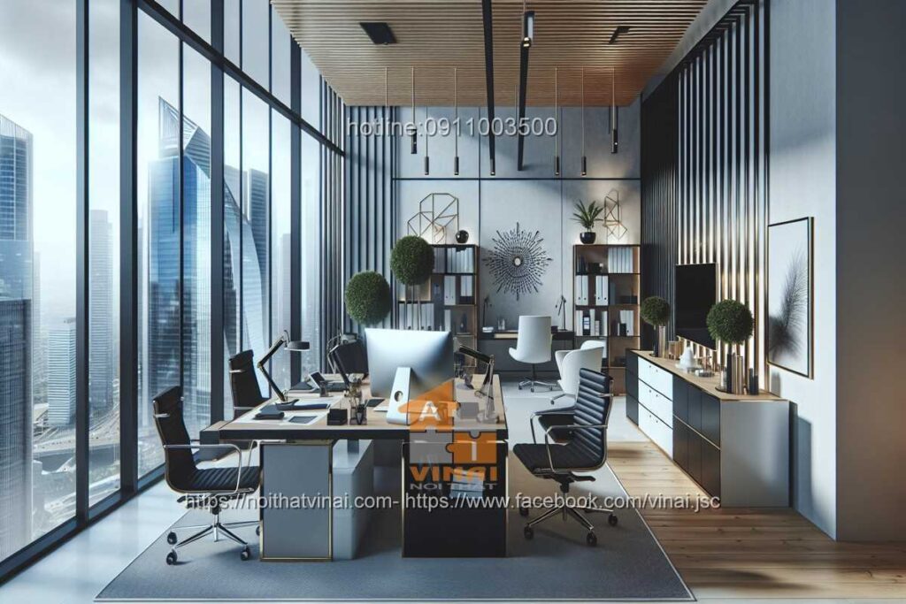 Mẫu thiết kế văn phòng làm việc nhỏ quy mô dưới 20 người 43