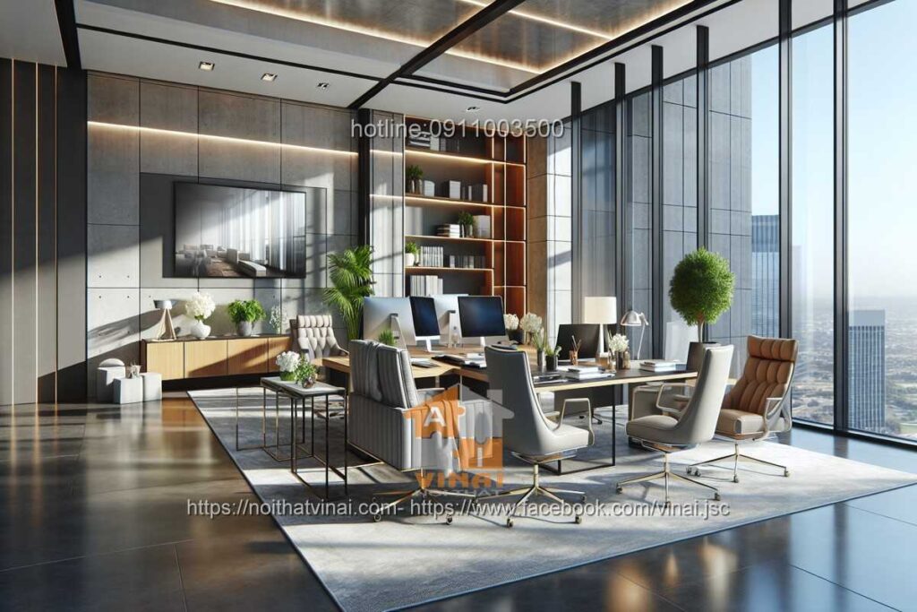 Mẫu thiết kế văn phòng làm việc nhỏ quy mô dưới 20 người 44