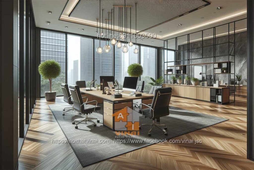 Mẫu thiết kế văn phòng làm việc nhỏ quy mô dưới 20 người 45