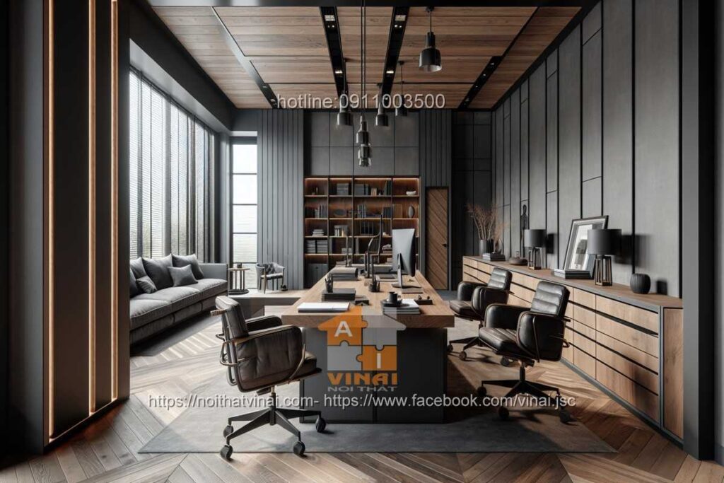 Mẫu thiết kế văn phòng làm việc nhỏ quy mô dưới 20 người 48