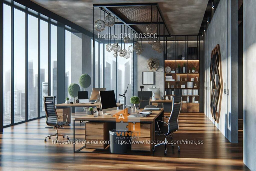 Mẫu thiết kế văn phòng làm việc nhỏ quy mô dưới 20 người 50