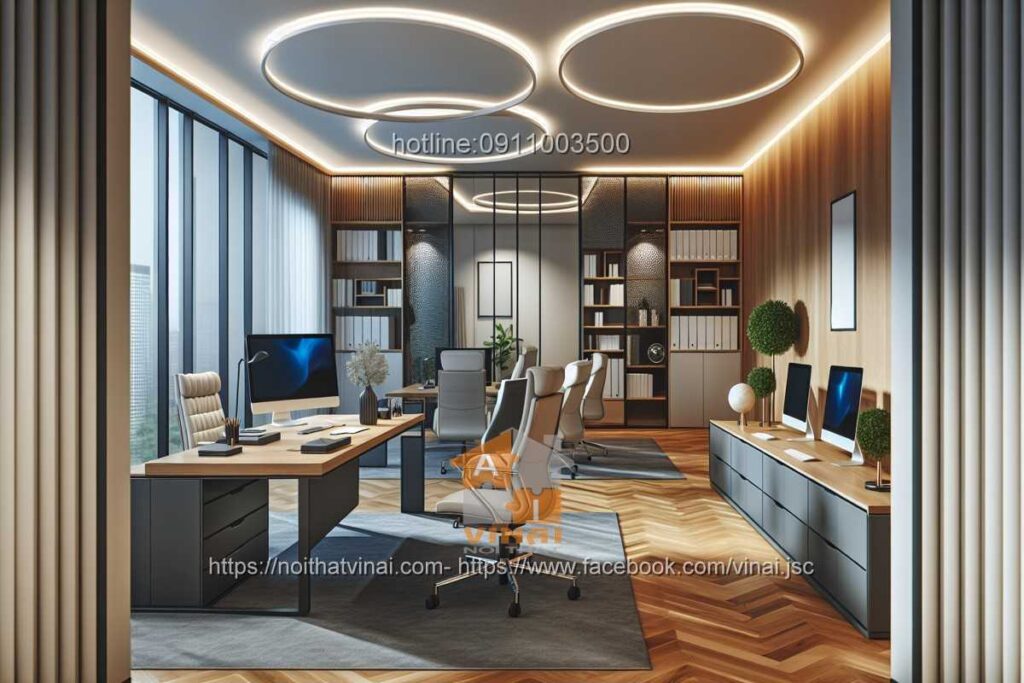 Mẫu thiết kế văn phòng làm việc nhỏ quy mô dưới 20 người 51