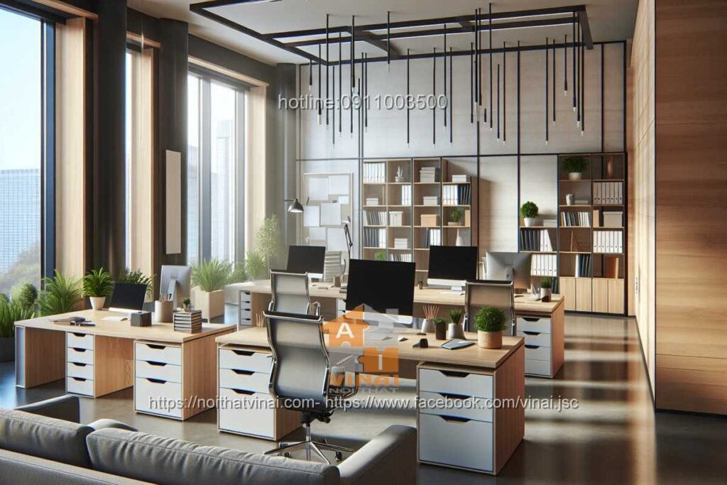 Mẫu thiết kế văn phòng làm việc nhỏ quy mô dưới 20 người 54