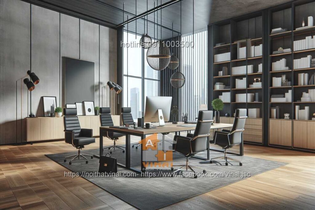 Mẫu thiết kế văn phòng làm việc nhỏ quy mô dưới 20 người 56