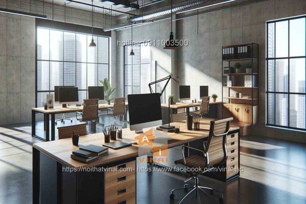 Mẫu thiết kế văn phòng làm việc nhỏ quy mô dưới 20 người 64