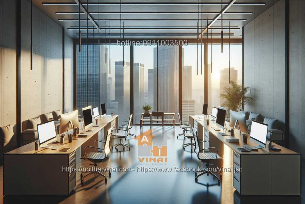 Mẫu thiết kế văn phòng làm việc nhỏ quy mô dưới 20 người 68