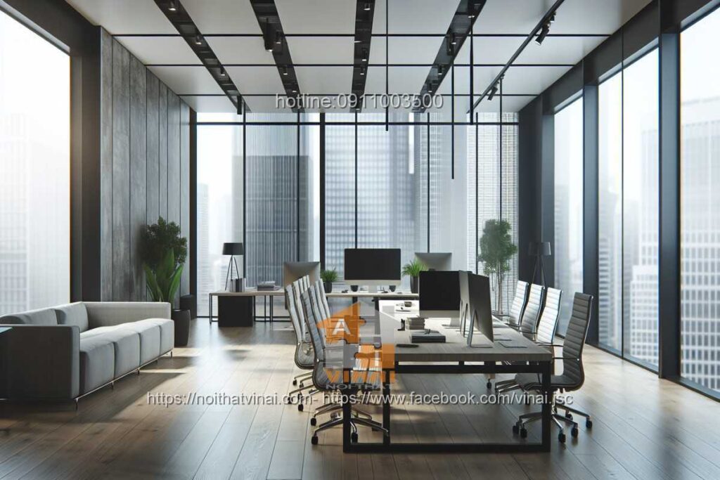 Mẫu thiết kế văn phòng làm việc nhỏ quy mô dưới 20 người 70