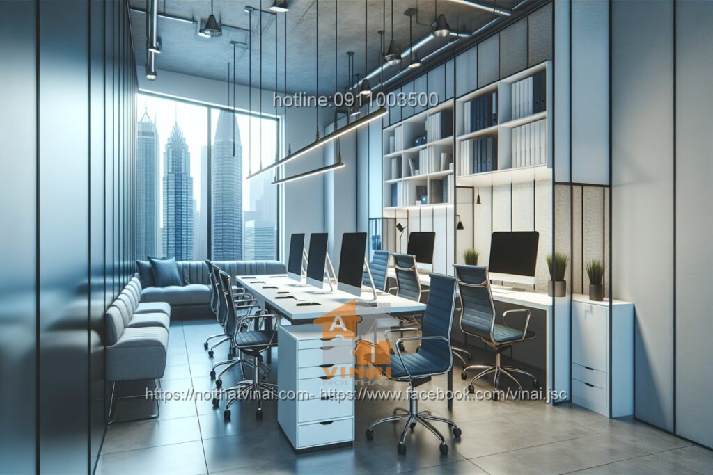 Mẫu thiết kế văn phòng làm việc nhỏ quy mô dưới 20 người 75