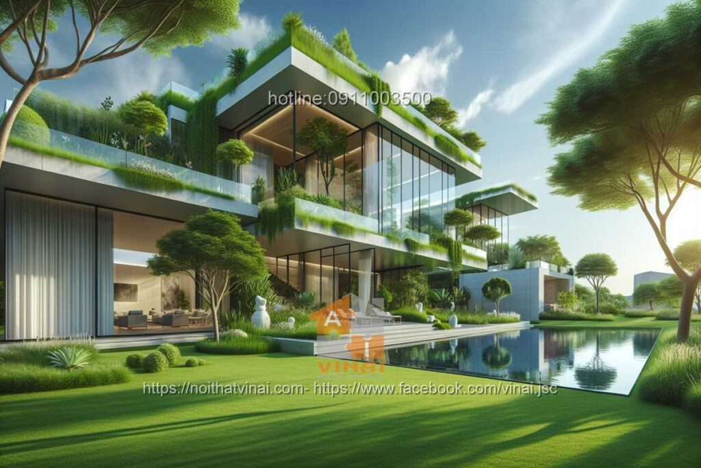 Nhà vườn có bể bơi