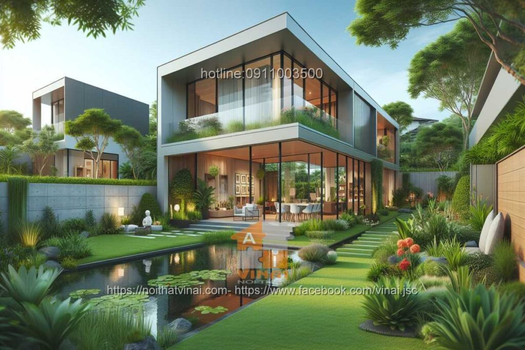 Nhà vườn hiện đại 2 tầng 2