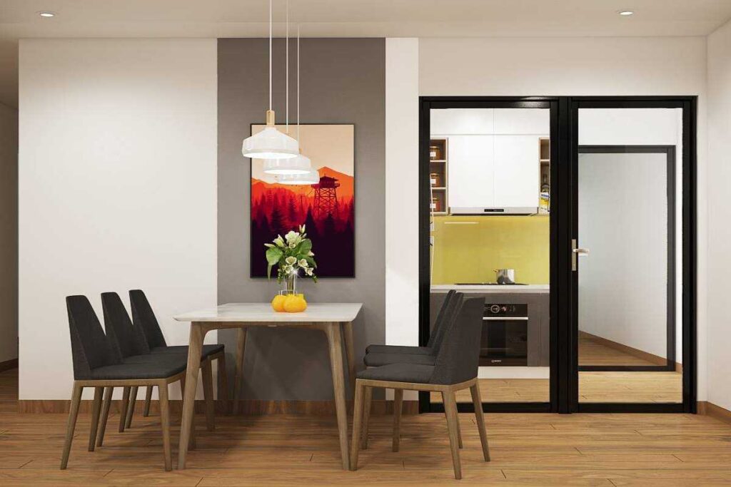 Nội thất phòng ăn chung cư Imperial Plaza căn 135m2