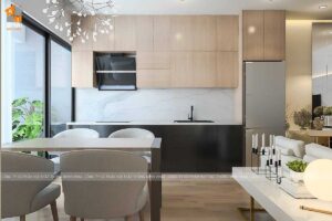 Nội thất phòng bếp chung cư Central Field căn P1