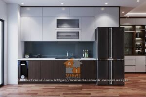 Nội thất phòng bếp chung cư Ecohome Đông Ngạc căn IA20-1