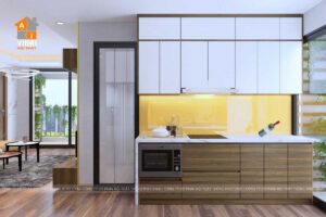 Nội thất phòng bếp chung cư Sun-Square-Mỹ Đình căn 26A6-1