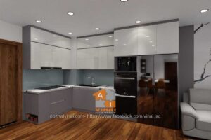 Nội thất phòng bếp chung cư VCI căn ghép 5+6 tòa B