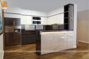 Nội thất phòng bếp chung cư VP4 Linh Đàm căn 9024PN