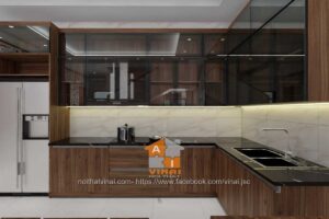 Nội thất phòng bếp nhà lô tại Nam Viêm- Phúc Yên-1