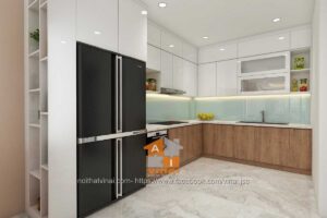 Nội thất phòng bếp nhà ống 4x13m-1